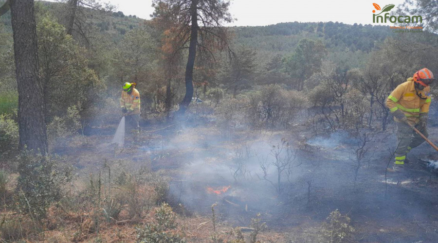 Se investigan las causas del incendio forestal de Consuegra