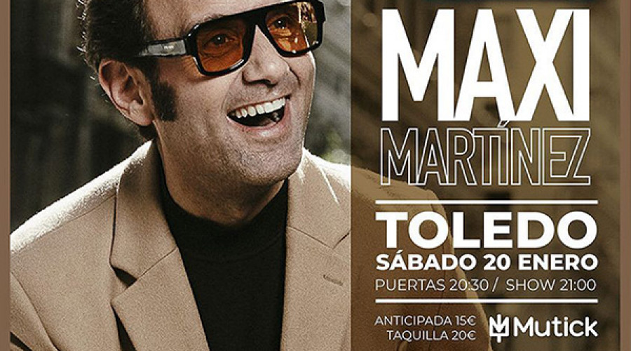 Maxi Martínez actuará este sábado en el Círculo de Arte de Toledo